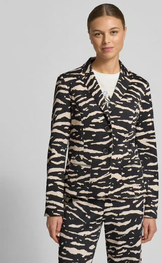 Marc Cain slim fit blazer met reverskraag - Foto 3