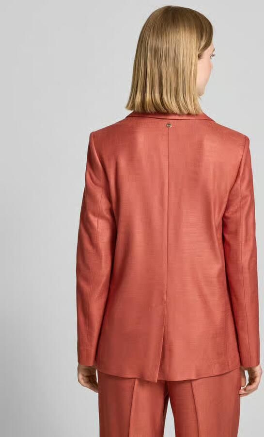 Marc Cain slim fit blazer van mix van viscose en elastaan met klepzakken - Foto 4