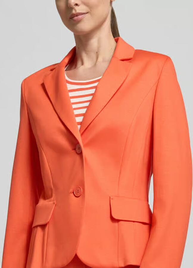 Marc Cain slim fit blazer van viscosemix