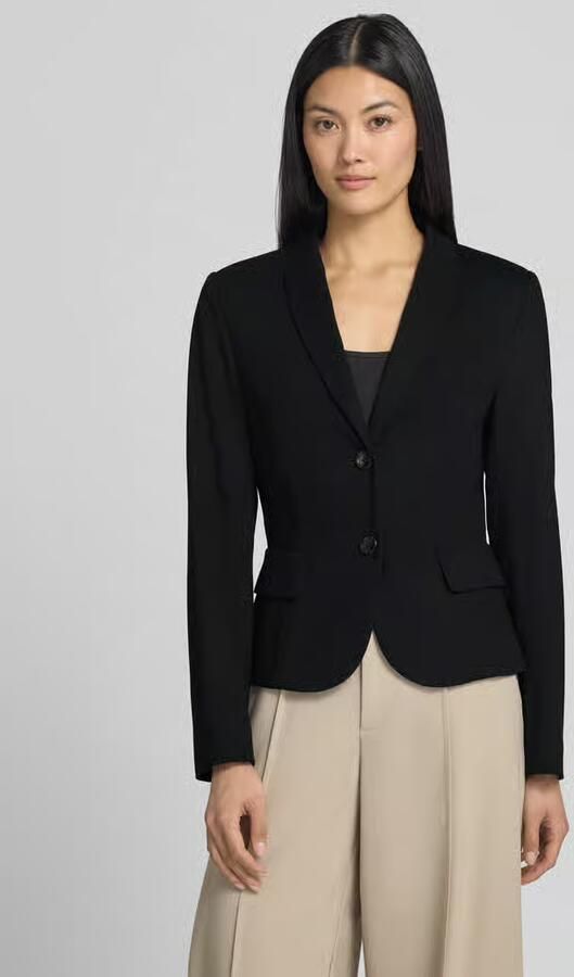 Marc Cain Zwarte damesblazer met knopen en lange mouwen Black Dames - Foto 4