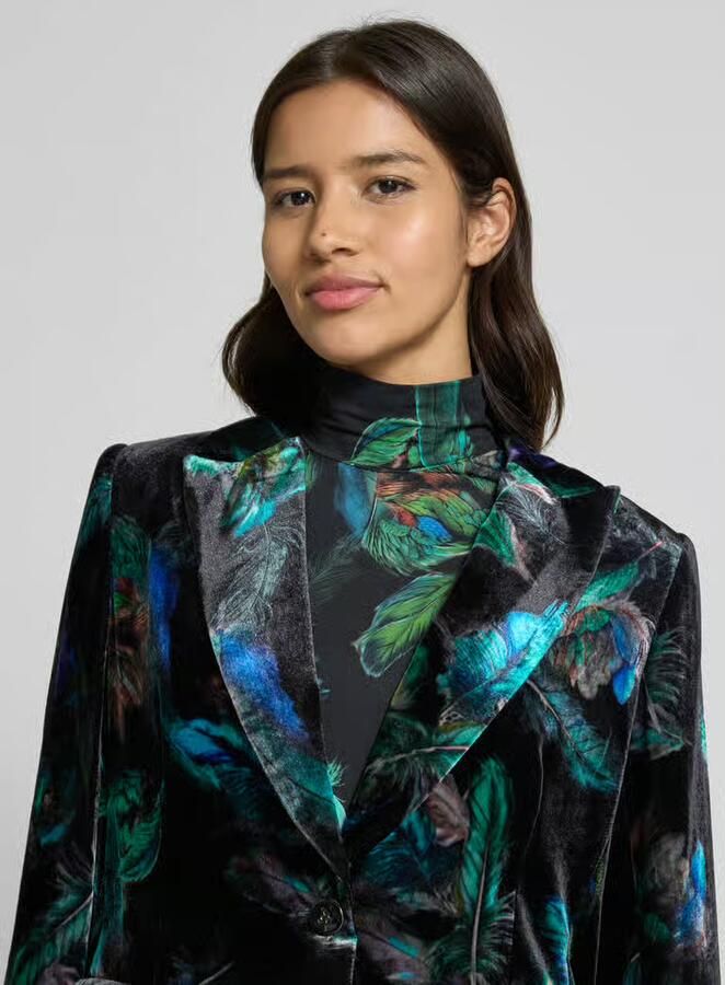 Marc Cain Slim fit blazer van wolmix met klepzakken - Foto 2