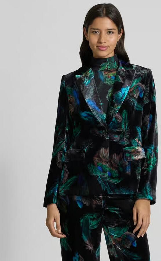 Marc Cain Slim fit blazer van wolmix met klepzakken - Foto 4