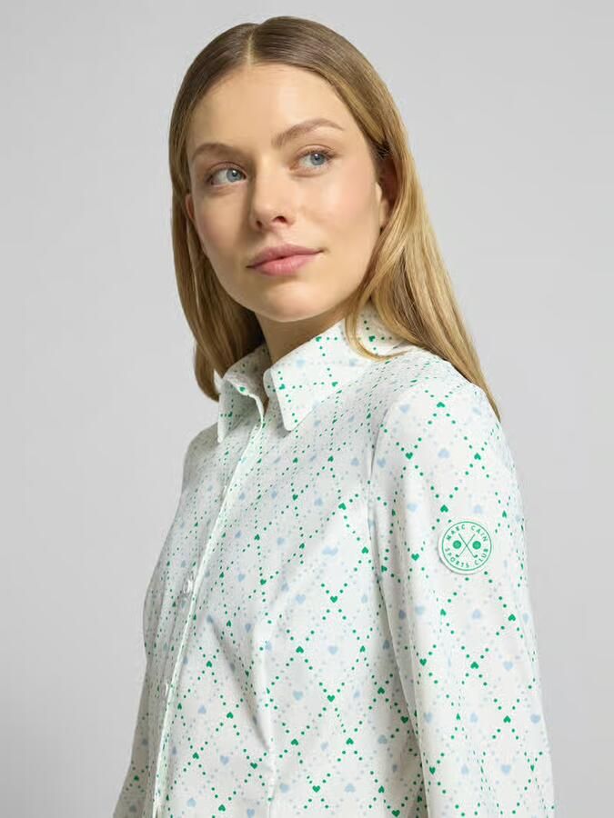 Marc Cain Slim fit blouse in all-over look - Foto 2