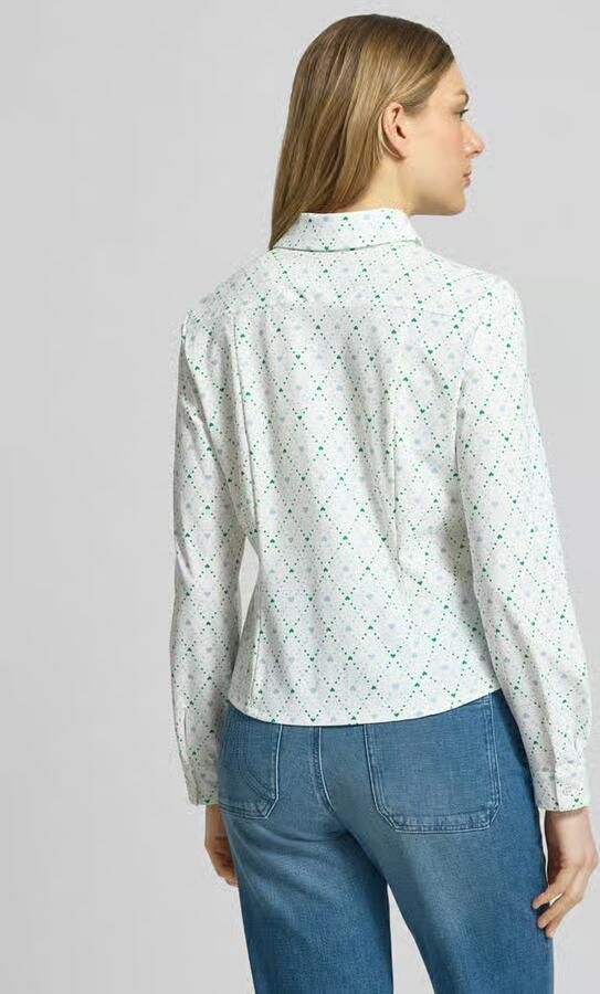 Marc Cain Slim fit blouse in all-over look - Foto 3