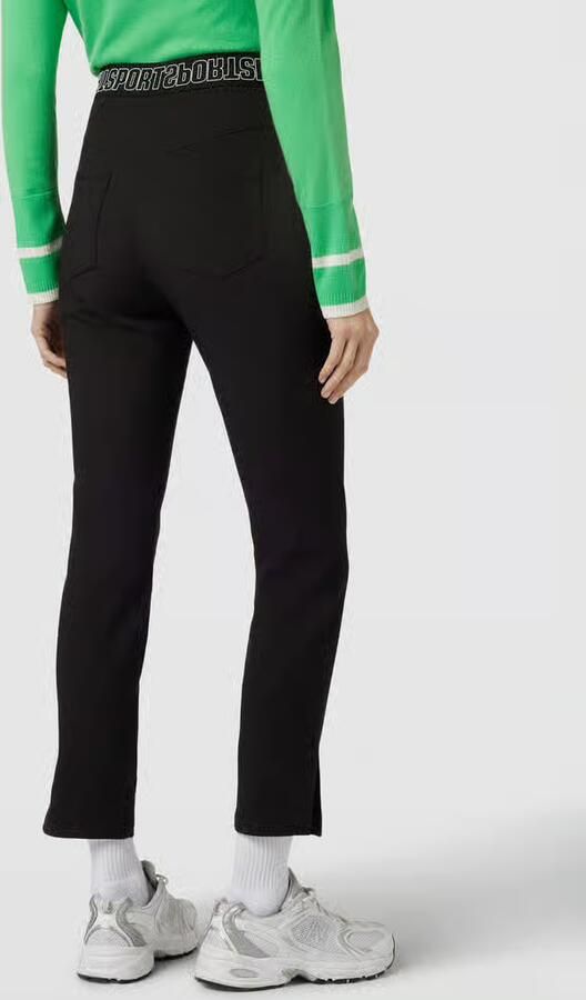 Marc Cain Slim-Fit High-Waist Broek Black Dames