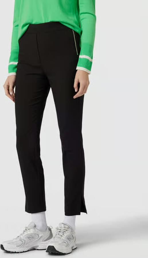 Marc Cain Slim-Fit High-Waist Broek Black Dames - Foto 2