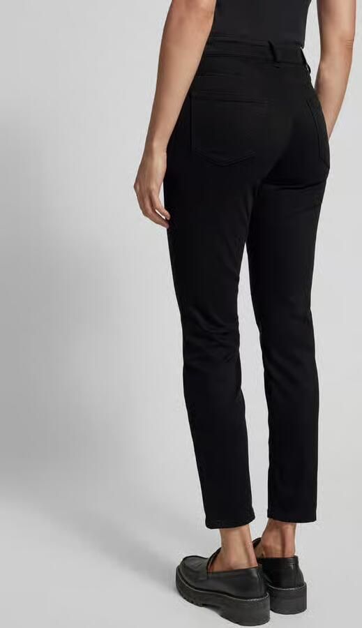 Marc Cain Slim fit broek met labelapplicatie