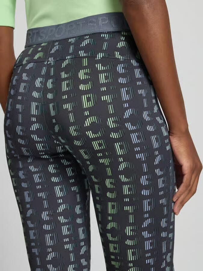 Marc Cain Slim fit broek met logodetail