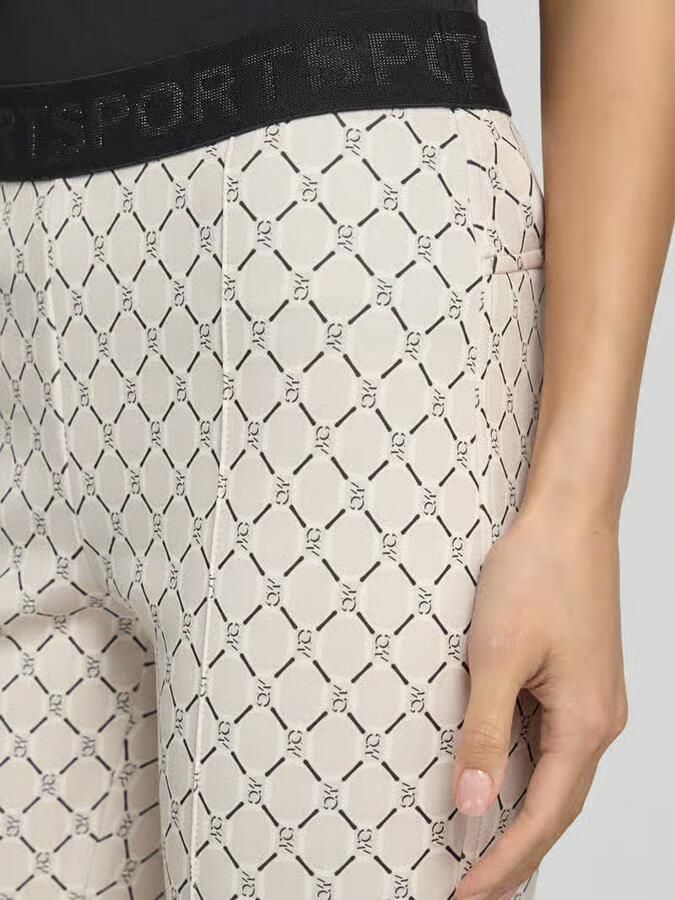 Marc Cain slim fit broek met logomotief