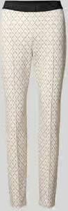 Marc Cain slim fit broek met logomotief