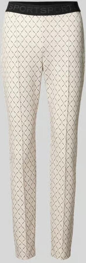 Marc Cain slim fit broek met logomotief - Foto 2