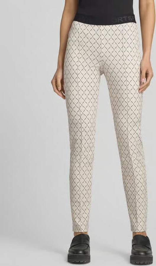 Marc Cain slim fit broek met logomotief - Foto 2