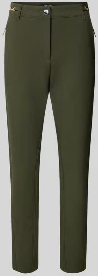 Marc Cain slim fit broek met ritszakken