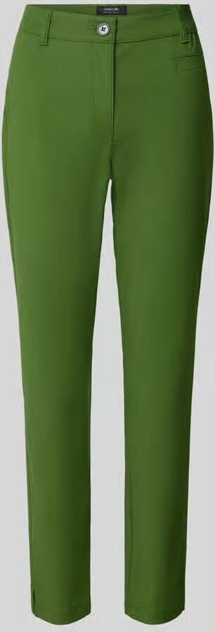 Marc Cain Slim fit broek van mix van biologisch katoen
