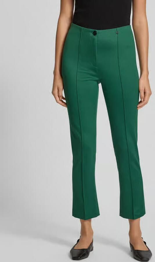 Marc Cain Slim fit broek van viscosemix - Foto 2