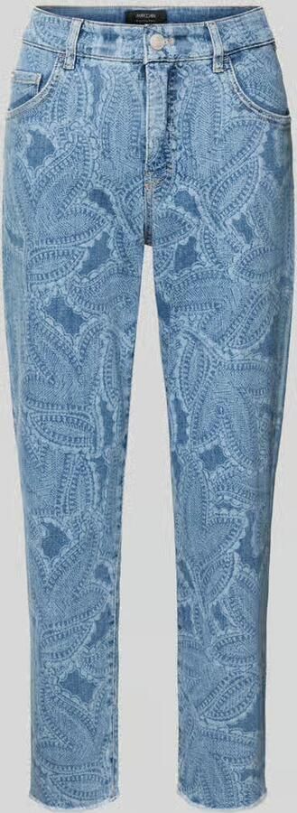 Marc Cain slim fit jeans in 5-pocketmodel met rafelzoom - Foto 2
