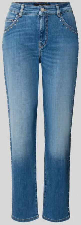 Marc Cain Slim Fit jeans van katoenmix met studs