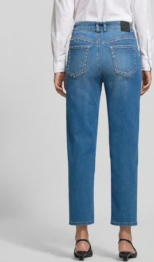 Marc Cain Slim Fit jeans van katoenmix met studs