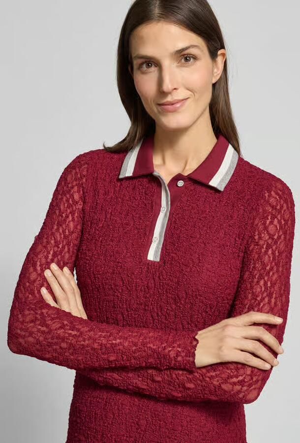 Marc Cain Slim fit jurk met polokraag - Foto 2