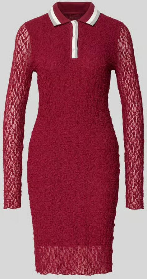 Marc Cain Slim fit jurk met polokraag