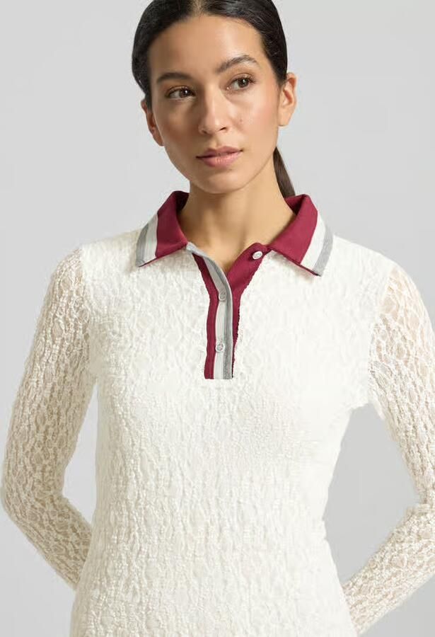 Marc Cain Slim fit jurk met polokraag - Foto 2