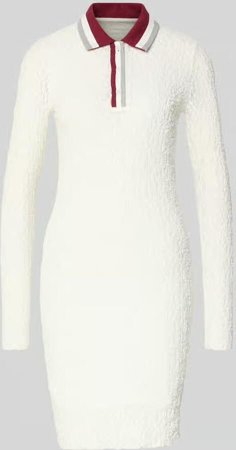 Marc Cain Slim fit jurk met polokraag