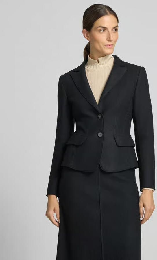 Marc Cain Slim fit korte blazer van zuivere scheerwol - Foto 2
