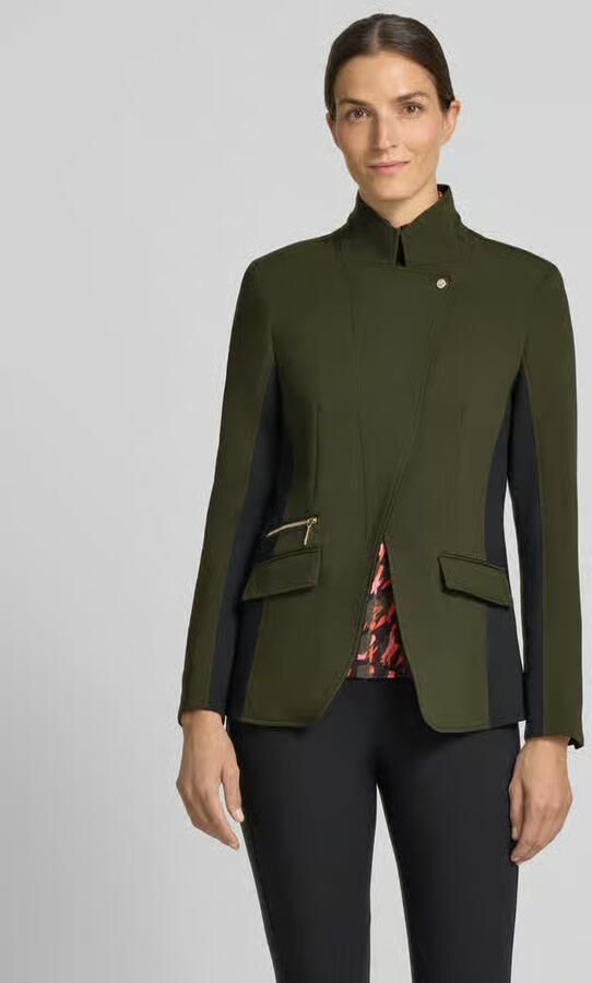 Marc Cain Slim fit lange blazer met tweewegritssluiting - Foto 2