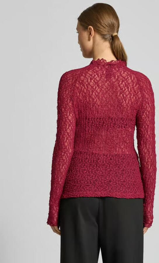 Marc Cain Slim Fit longsleeve in semitransparant design - Foto 2
