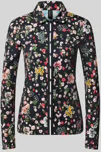 Marc Cain Slim fit overhemdblouse met all-over bloemenmotief