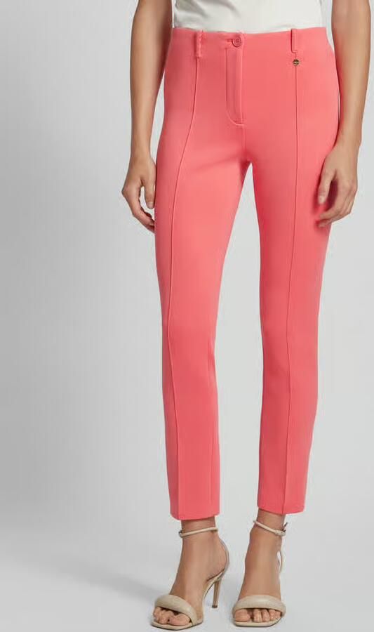 Marc Cain Slim fit pantalon met vaste bandplooien - Foto 2