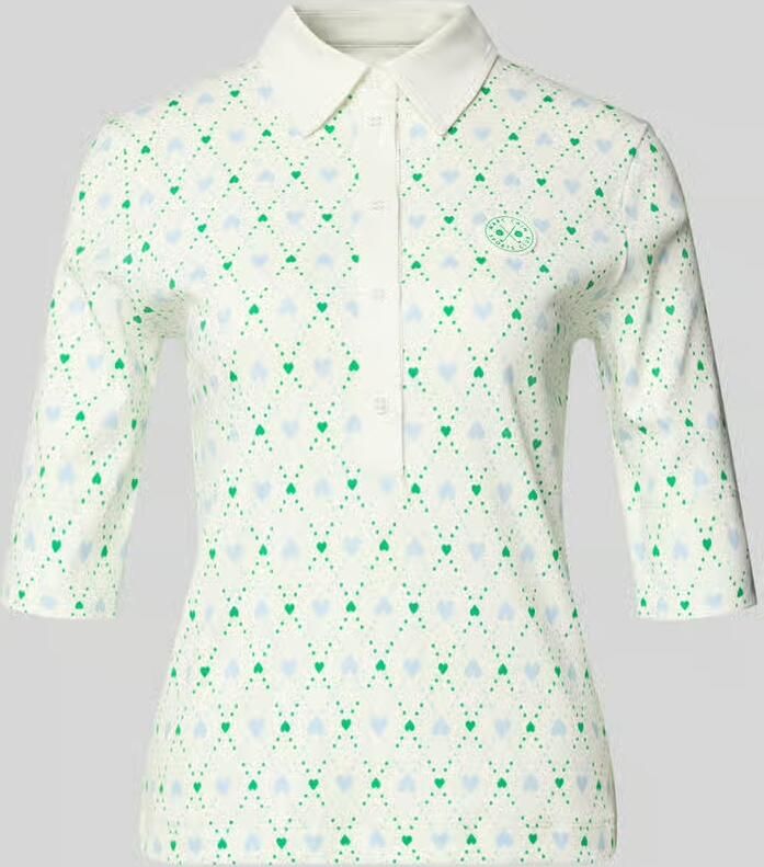 Marc Cain Slim fit Poloshirt met logo-applicatie