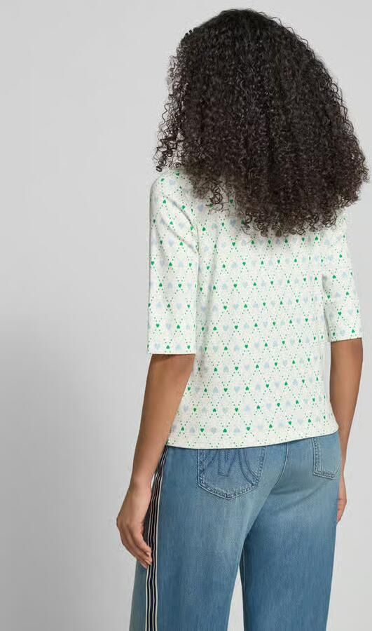 Marc Cain Slim fit Poloshirt met logo-applicatie