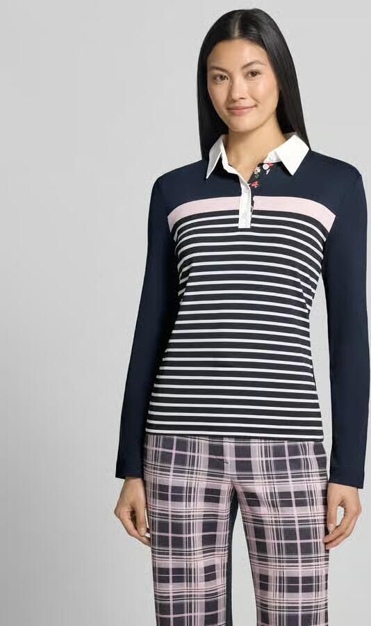 Marc Cain Slim Fit poloshirt van katoenmix - Foto 2