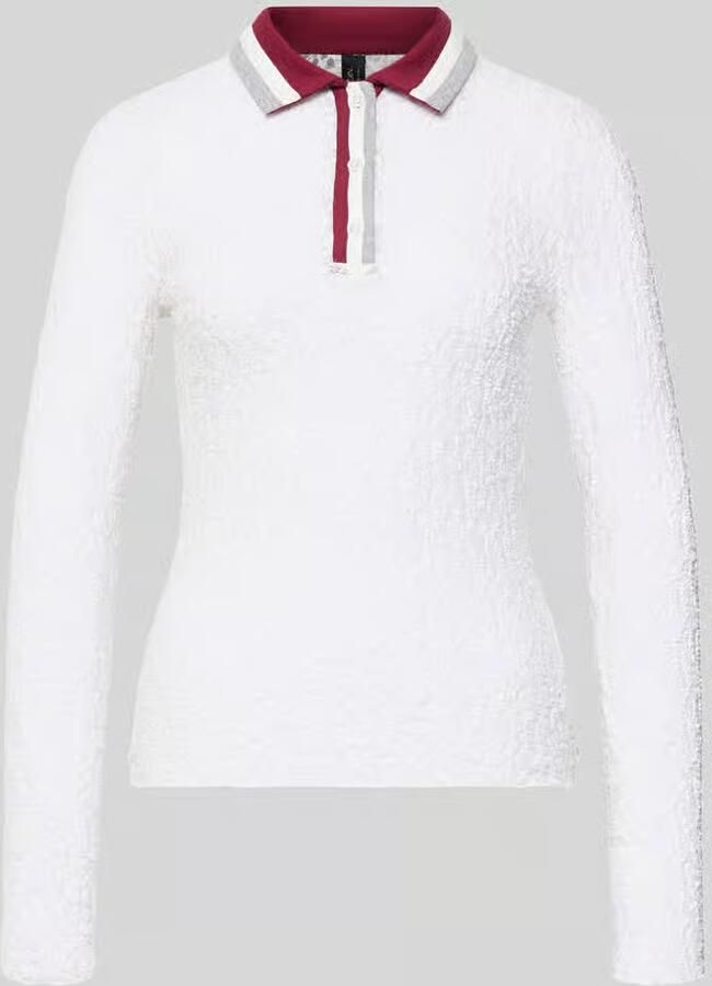 Marc Cain Slim fit shirt met lange mouwen in semi-transparant design