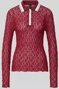 Marc Cain Slim fit shirt met lange mouwen in semitransparant design