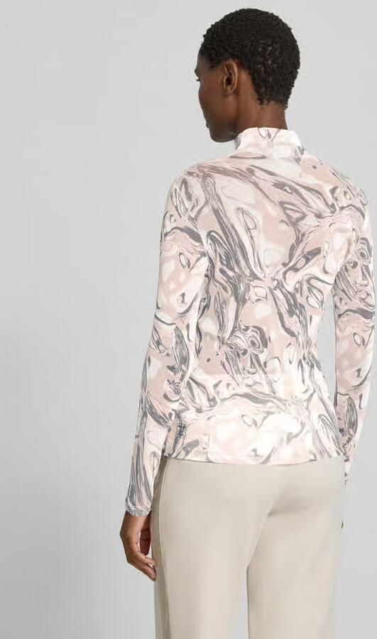 Marc Cain Slim Fit shirt met lange mouwen in semitransparant design - Foto 3