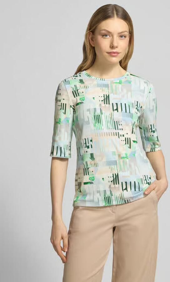 Marc Cain Slim fit shirt met lange mouwen met ronde hals - Foto 3