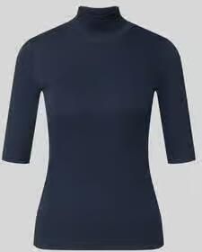 Marc Cain Slim fit shirt met lange mouwen van katoenmix