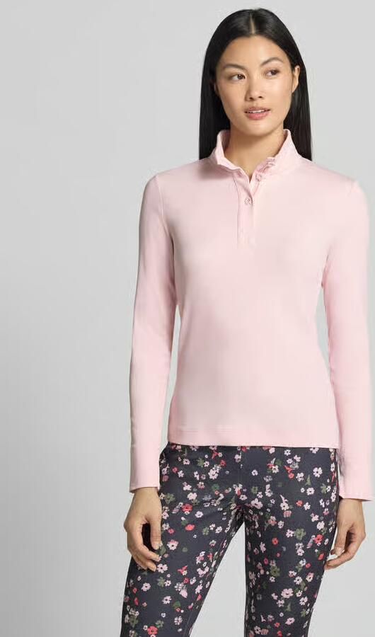 Marc Cain Slim fit shirt met lange mouwen van katoenmix - Foto 3