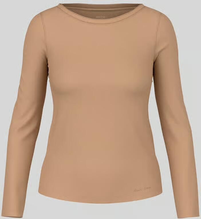 Marc Cain Slim fit shirt met lange mouwen van katoenmix