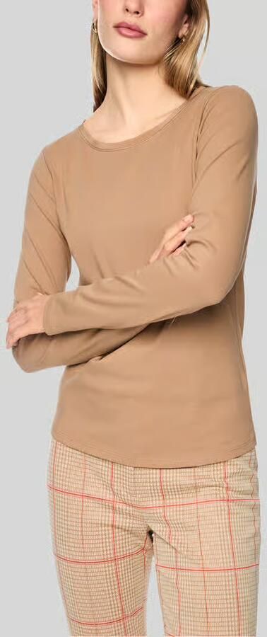 Marc Cain Slim fit shirt met lange mouwen van katoenmix - Foto 3