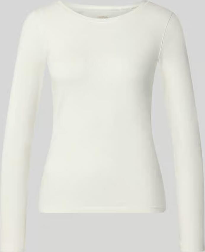 Marc Cain Slim fit shirt met lange mouwen van katoenmix