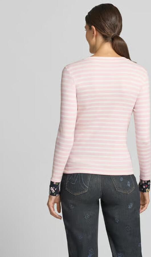 Marc Cain Slim fit shirt met lange mouwen van katoenmix - Foto 2