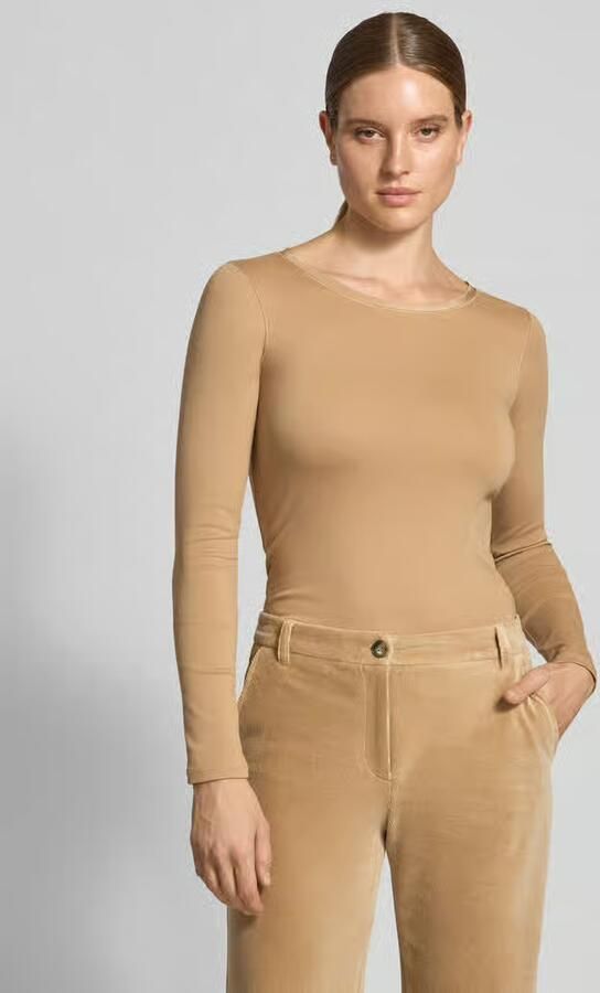 Marc Cain Slim fit shirt met lange mouwen van katoenmix - Foto 2