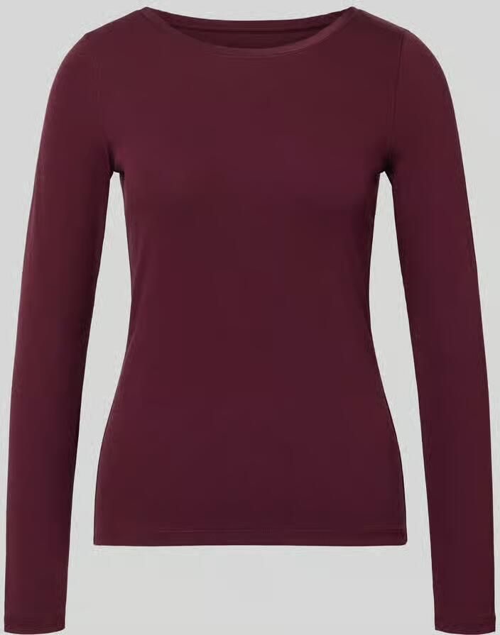 Marc Cain Slim fit shirt met lange mouwen van katoenmix