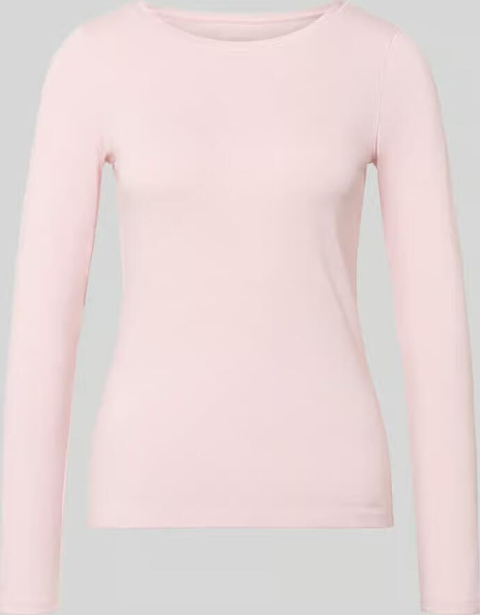 Marc Cain Slim fit shirt met lange mouwen van katoenmix