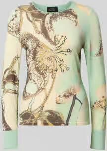 Marc Cain Slim fit shirt met lange mouwen van zuivere scheerwol