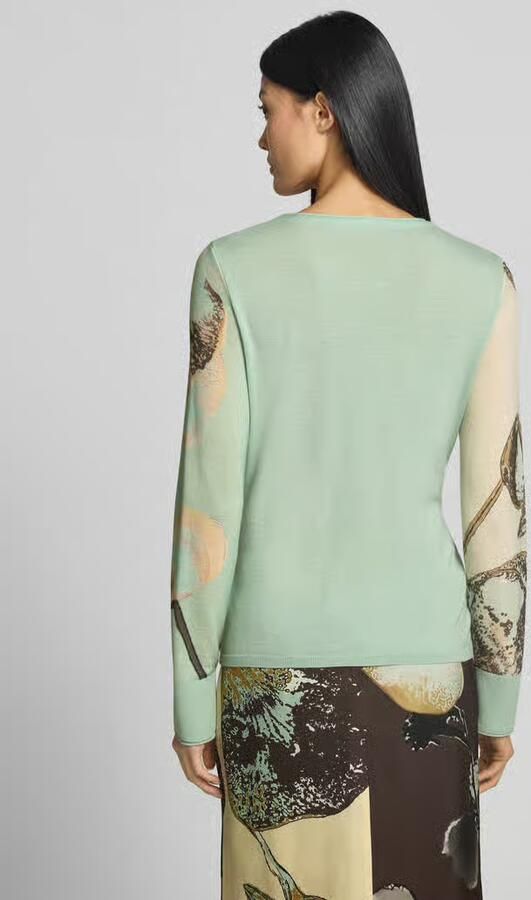 Marc Cain Slim fit shirt met lange mouwen van zuivere scheerwol - Foto 2