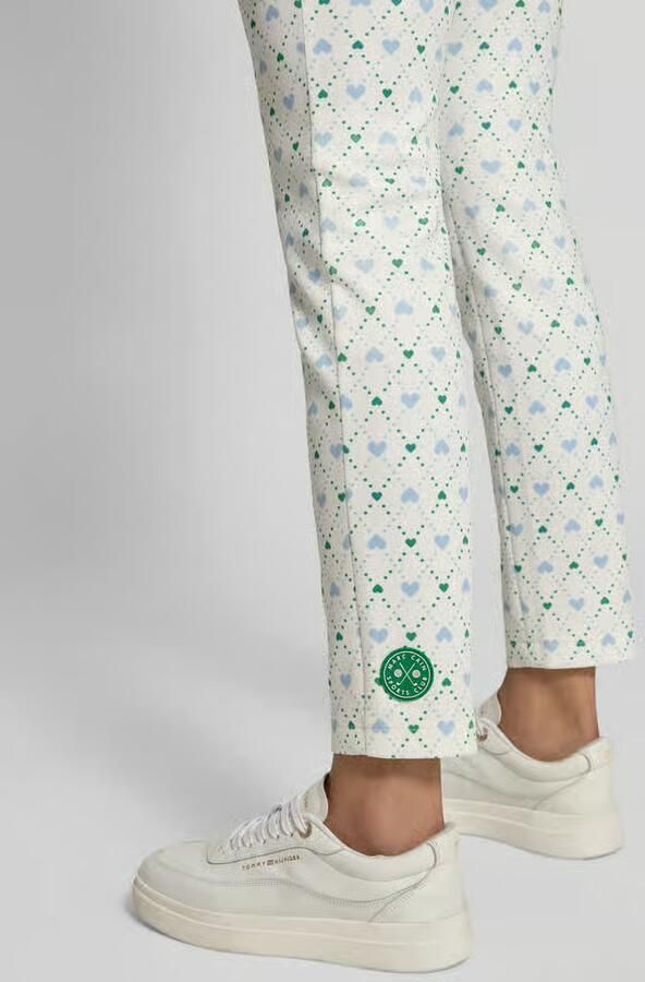 Marc Cain Slim fit stoffen broek met All-over logoprint